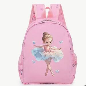 NEW: Pink Ballerina Zipper Pouch backpack